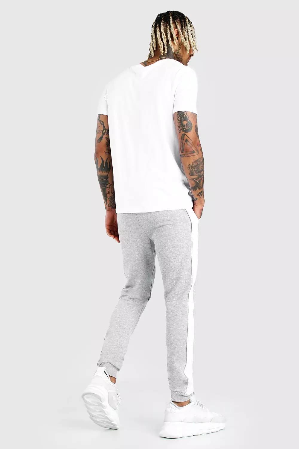 【BAON】[unisex] Melanki side line brushed banding jogger pt MAN Skinny Fit Jogger With Piping Side Panel | boohooMAN USA